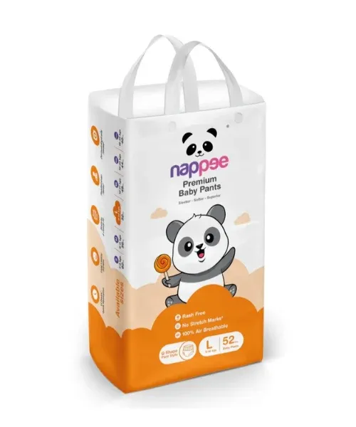 Nappee L PANT (9-14kgs)- 52pcs – Nappee Diaper | Peekaboo Kids Mart