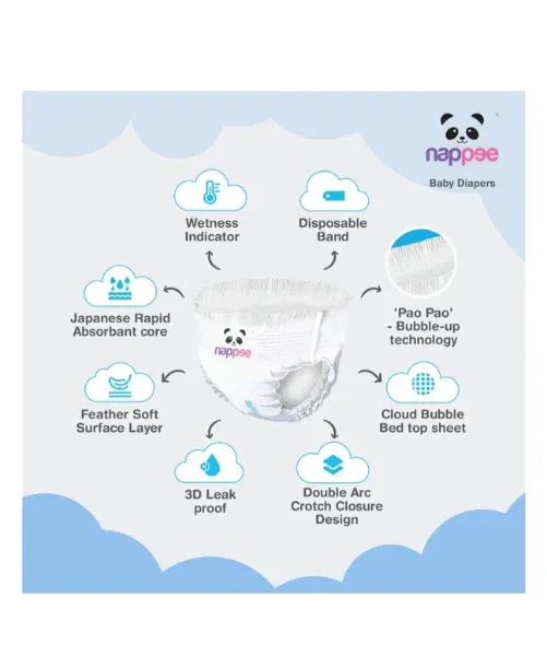 Nappee L PANT (9-14kgs)- 52pcs | Peekaboo Kids Mart