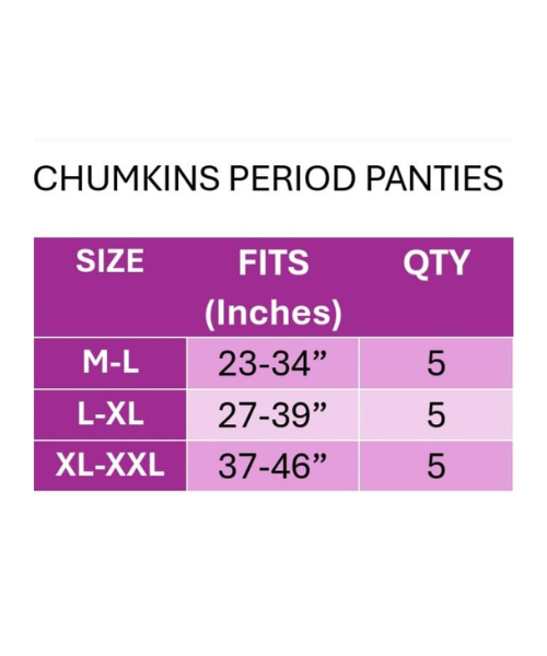 PERIOD PANTY (M-L) - (23-34 INCHES HIP) - 5 PANTS | Peekaboo Kids Mart