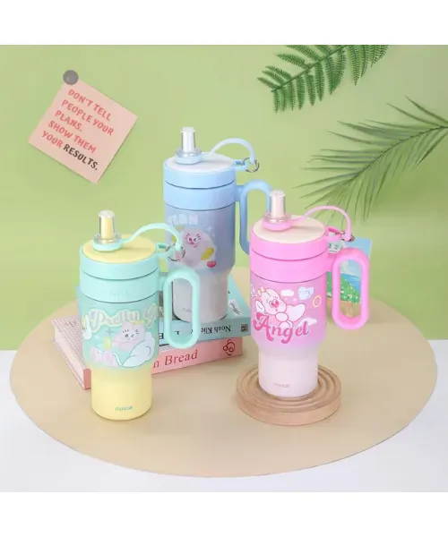 PK34- 850 ML INSULATED STRAW TUMBLER - ANGEL  – KIDS ESSENTIALS | Peekaboo Kids Mart