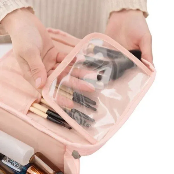 TRAVEL MAKEUP BAG - SATIN - RANDOM COLOUR | Peekaboo Kids Mart