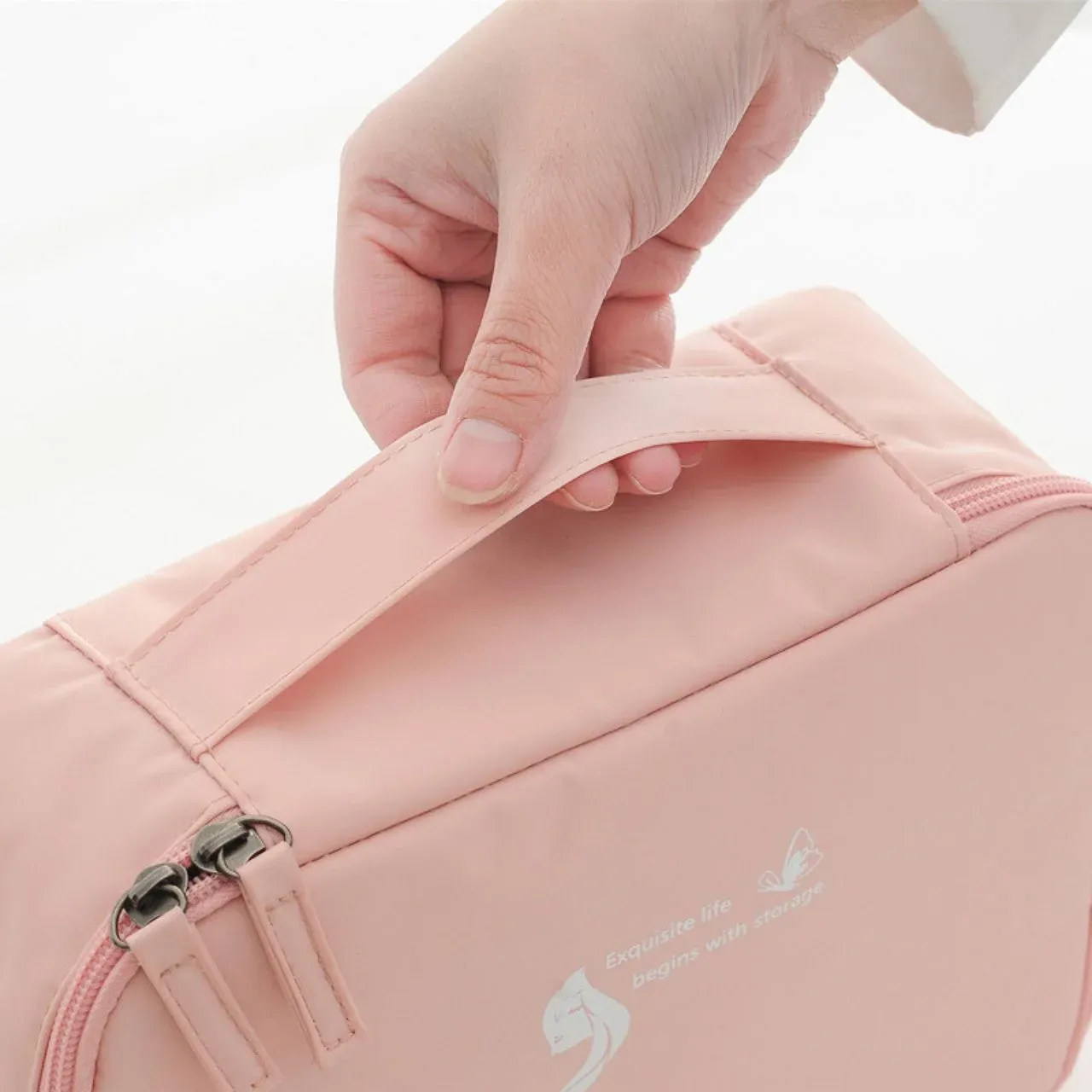 TRAVEL MAKEUP BAG - SATIN - RANDOM COLOUR | Peekaboo Kids Mart