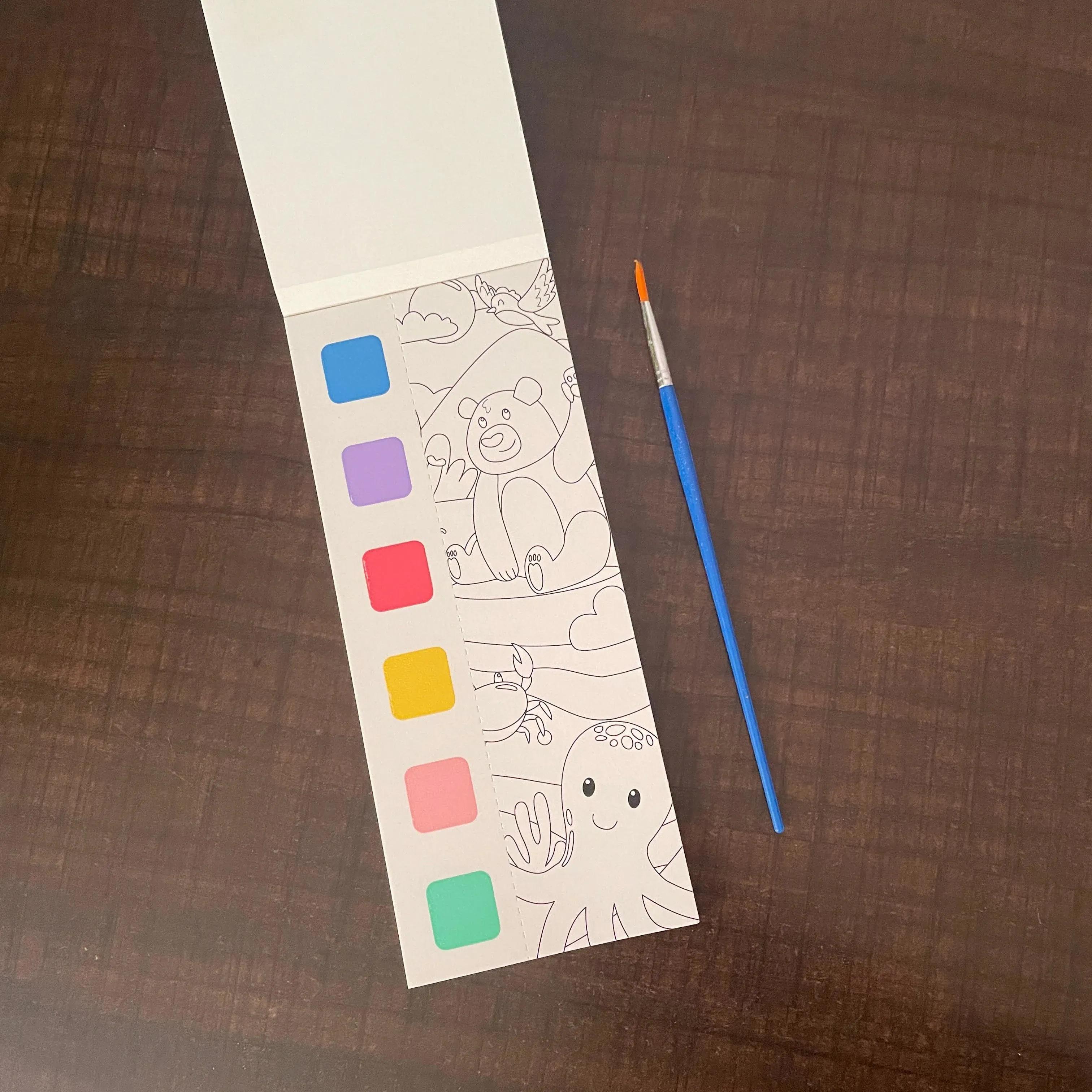 WATER PAINTING BOOK WITH WATER COLOUR INSIDE THE BOOK - 12 SHEETS – KIDS ESSENTIALS | Peekaboo Kids Mart