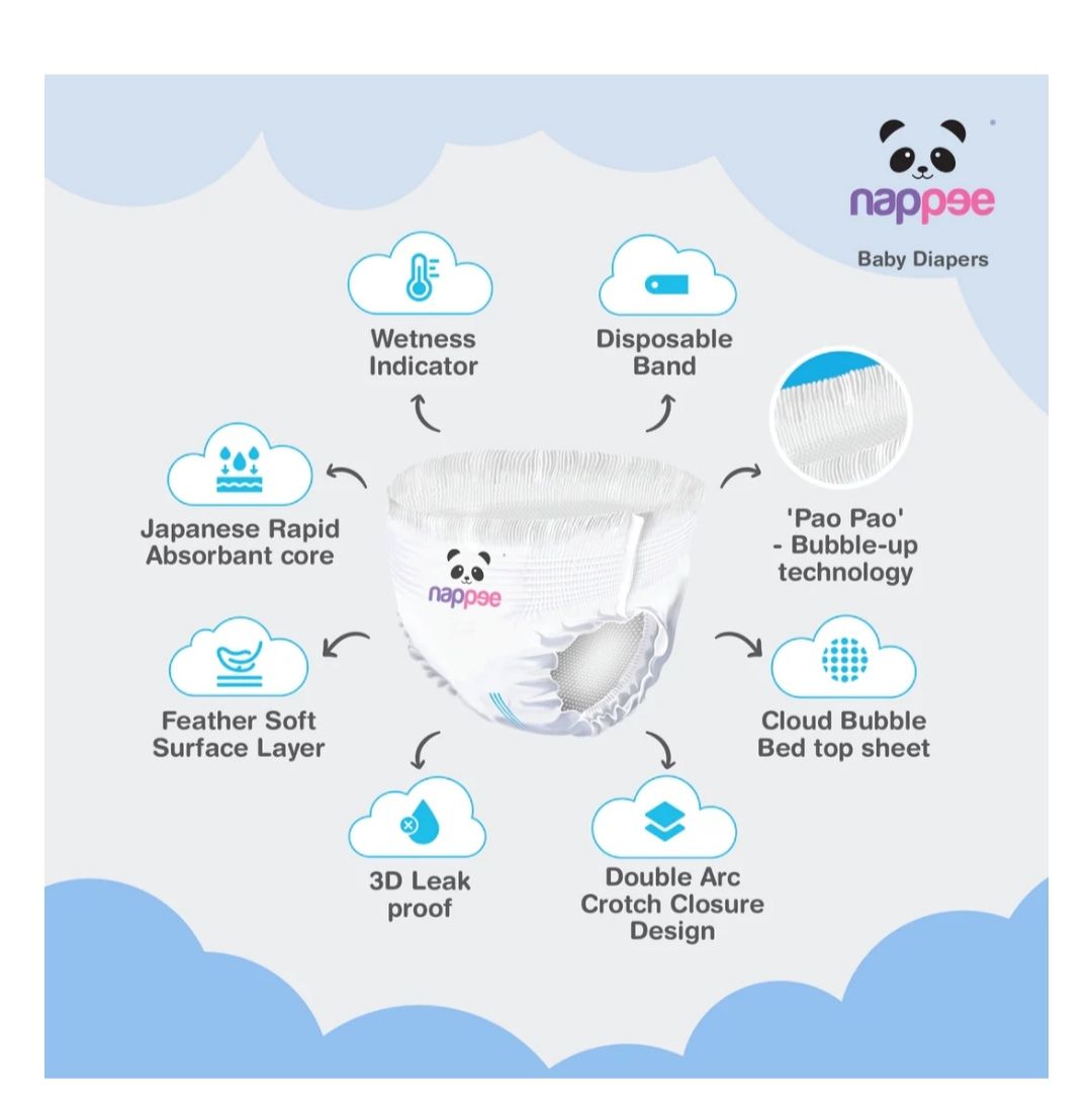 Nappee S PANT (4-8kg) -62PCS | Peekaboo Kids Mart