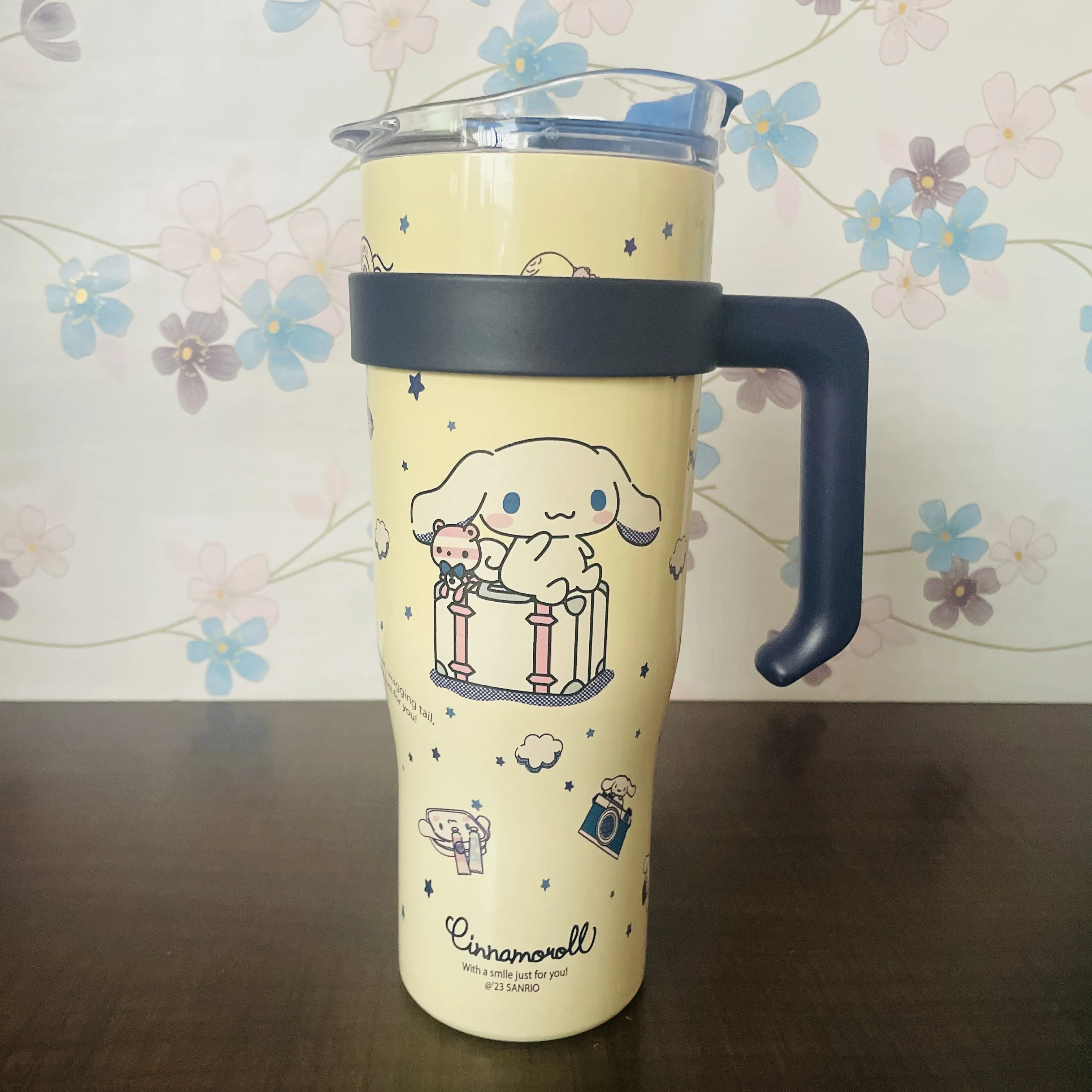 1200ml INSULATED TUMBLER WITH STEEL STRAW AND HANDLE-AIRTIGHT & LEAKPROOF | Peekaboo Kids Mart