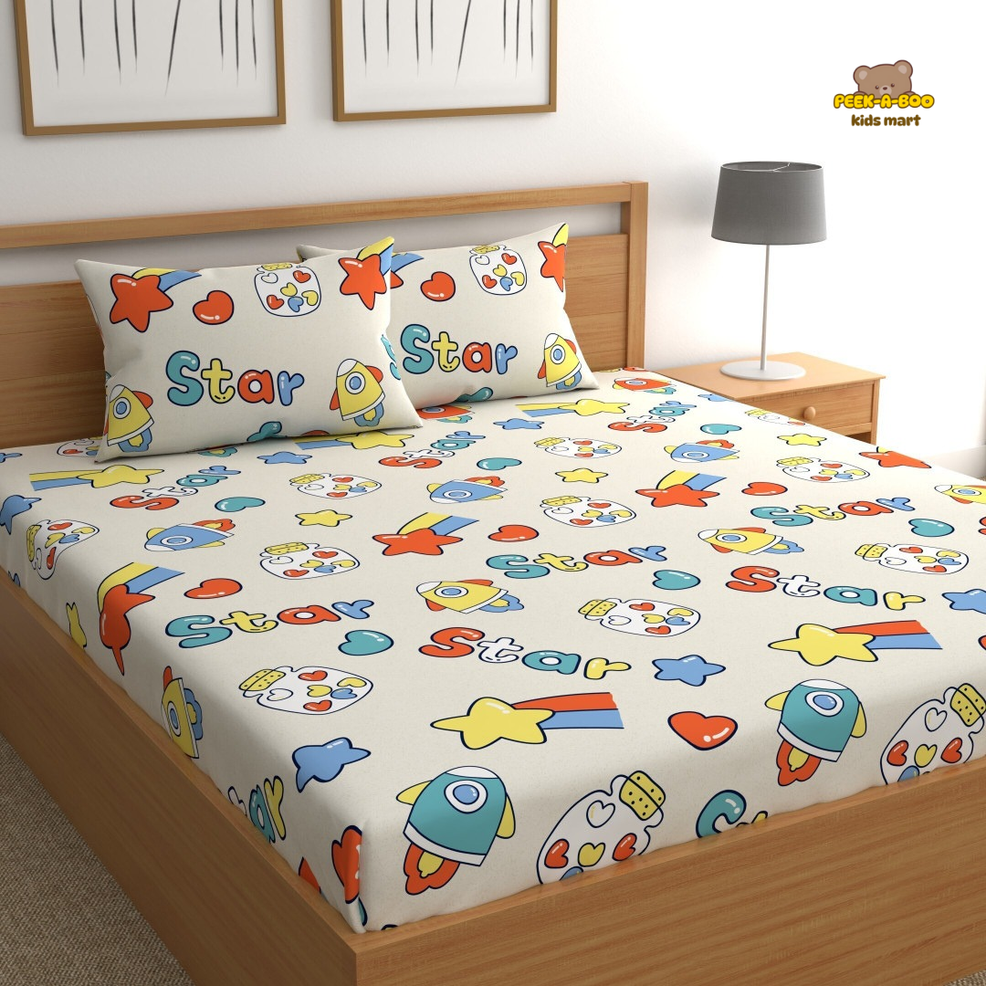Double bed size Soft cotton Bedspread spread (Queen size) – KIDS ESSENTIALS | Moms | Peekaboo Kids Mart