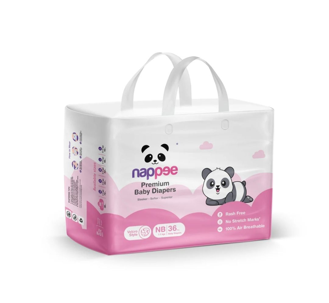 Trial Nappee diaper New born VELCRO (10pcs)  – BABY DIAPERS | Peekaboo Kids Mart