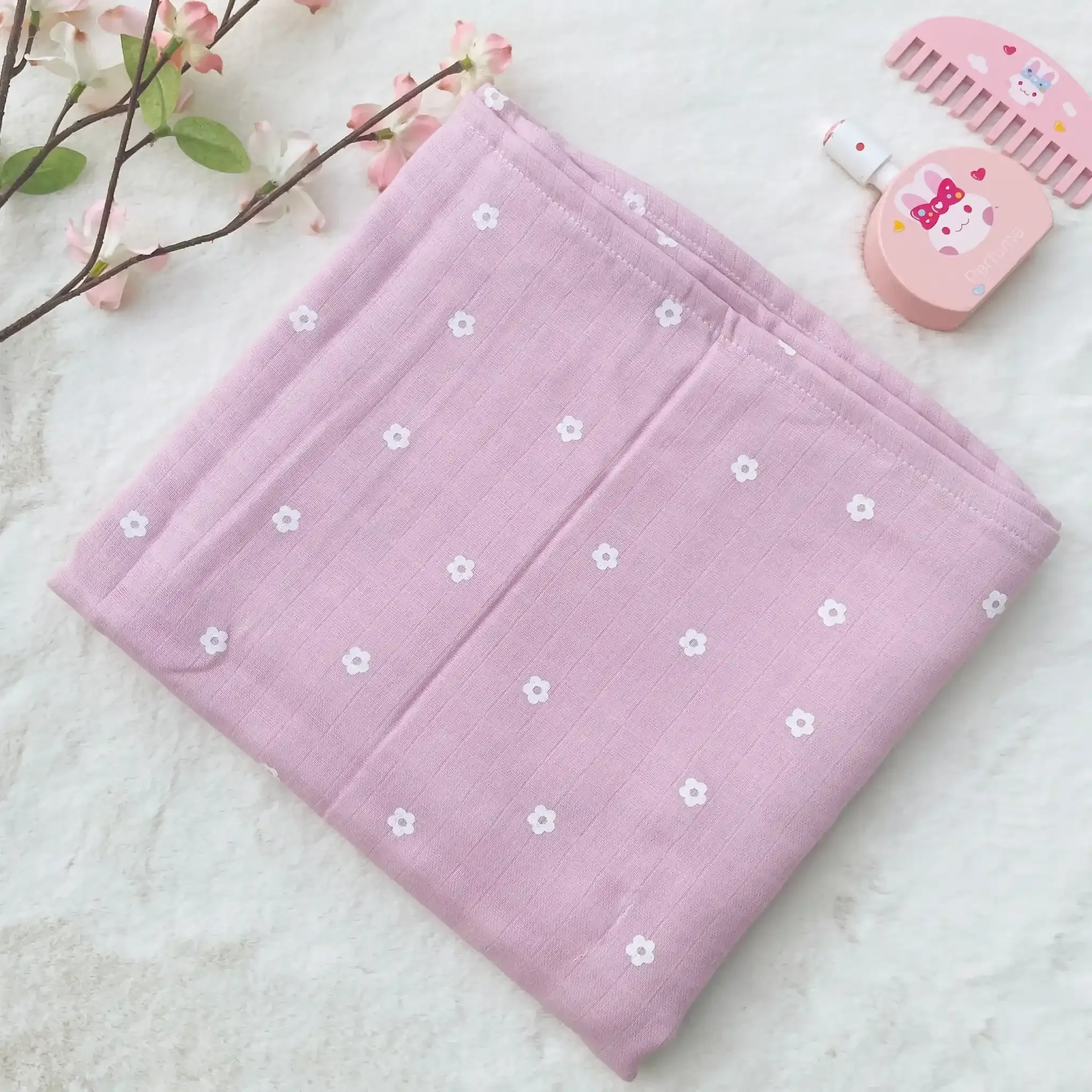 Lavender Muslin Bath Towel -2 layer -70*145cm – BABY CLOTHING | Peekaboo Kids Mart