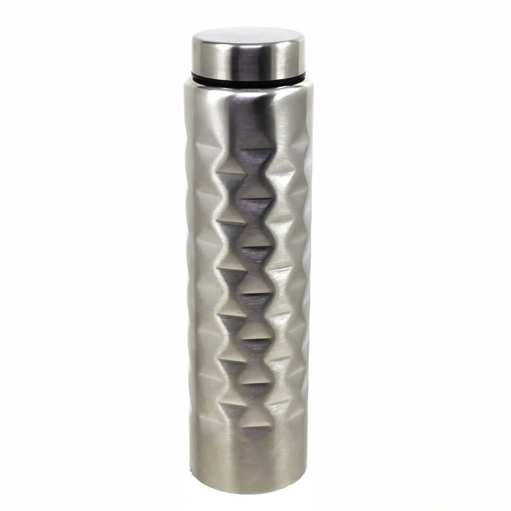 Fridge Diamond cut Stainless steel Water bottle -1 litre  – KIDS ESSENTIALS | Peekaboo Kids Mart