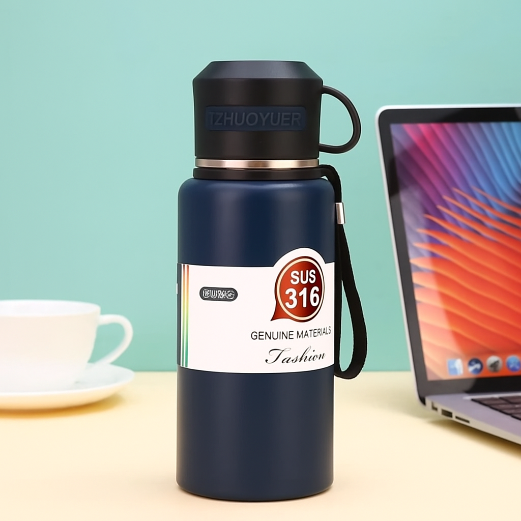 600ml Insulated Flask Bottle with cup - pk53 | Peekaboo Kids Mart
