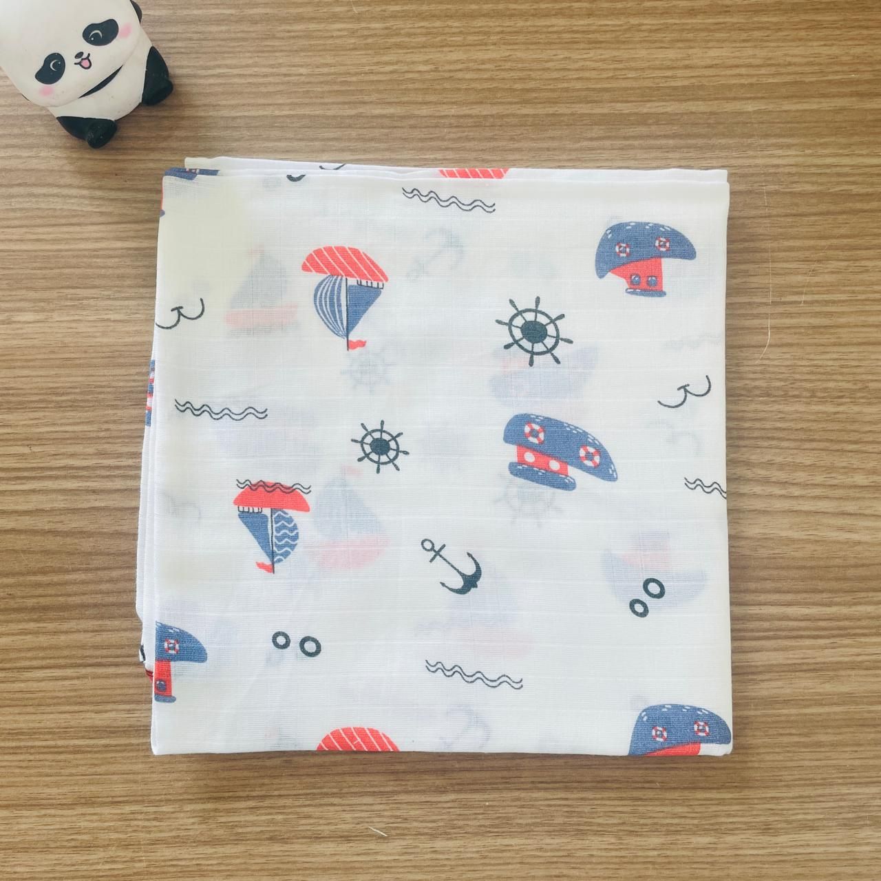 Anchor Ship swaddle -100*100cms – BABY CLOTHING | Peekaboo Kids Mart