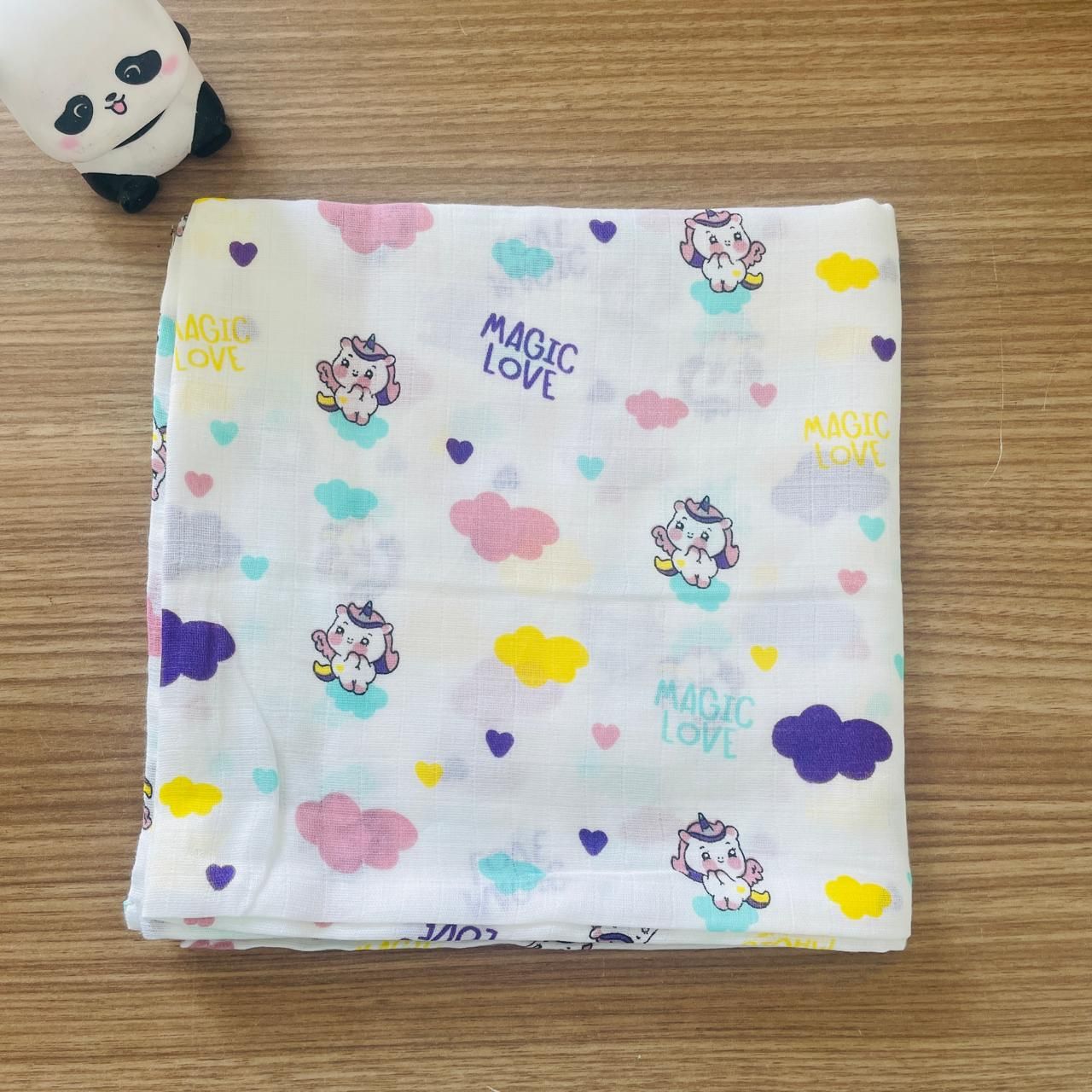 Unicorn Love Swaddle-100*100cms – BABY CLOTHING | Peekaboo Kids Mart