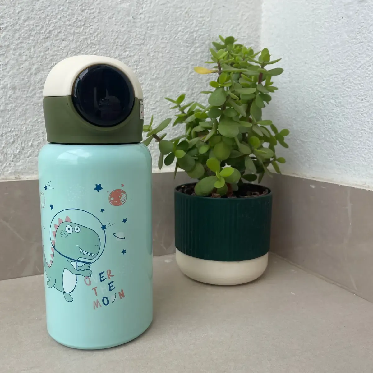 500ml Insulated Kids Sipper Bottle with Straw | Stainless Steel Leakproof Water Bottle | Peekaboo Kids Mart