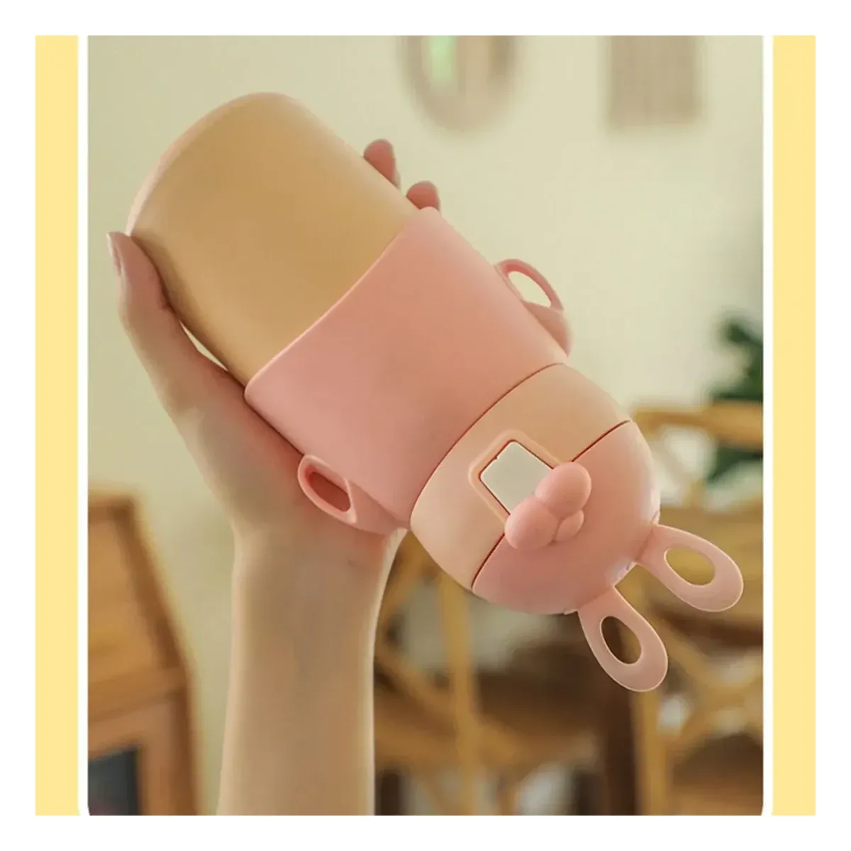 500ml Rabbit Kids Insulated Sipper Bottle with Straw | Stainless Steel Hot & Cold Water Bottle | Peekaboo Kids Mart